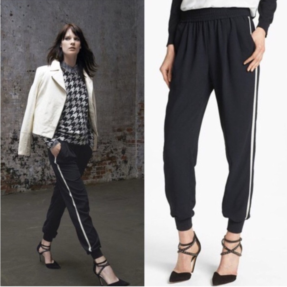 JOIE Mariner Black Tuxedo Jogger Pants